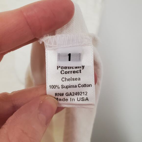 PJ Harlow Poetically Correct Chelsea Dress Pima Cotton White (S-M) Minimalist - Picture 6 of 13